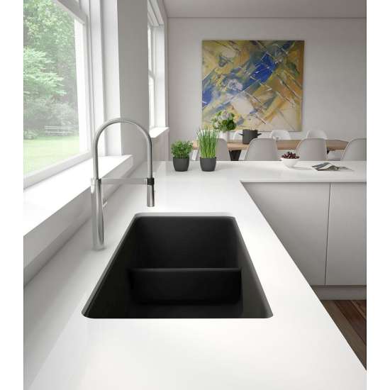 18-in x 33-in Granite 9.5-in Deep Kitchen Sink