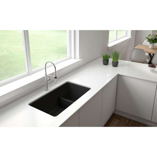18-in x 33-in Granite 9.5-in Deep Kitchen Sink