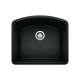 Diamond SILGRANIT 24" Single Bowl Undermount Kitchen Sink - Coal Black, 442906