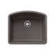 Diamond SILGRANIT 24" Single Bowl Undermount Kitchen Sink - Volcano Gray, 443098