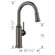Empressa Pull-Down Bar Faucet - Satin Dark Steel, 443265