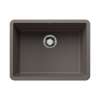 Precis SILGRANIT 24" Single Bowl Undermount Kitchen Sink - Volcano Gray, 527411
