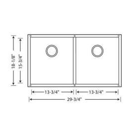 Precis 18.12-In X 29.75-In Double-Basin Granite Undermount Kitchen Sink