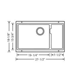 Precis 18.125-In X 28.75-In Single-Basin Granite Undermount Kitchen Sink