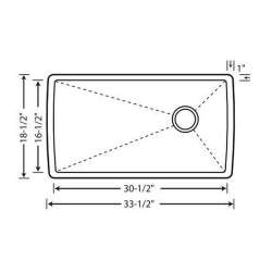 18.5-In X 33.5-In Single-Basin Granite Undermount Residential Kitchen Sink