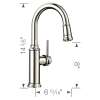 Pull Down Bar Faucet 1.5 gpm in Polished Nickel