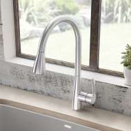 Kitchen Faucet With Pull-Down Spray 1.5 gpm in Stainless Finish