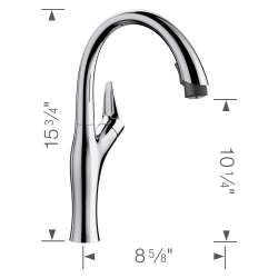 442038 Kitchen Faucet With Pull-Down Spray 1.5 gpm in Chrome