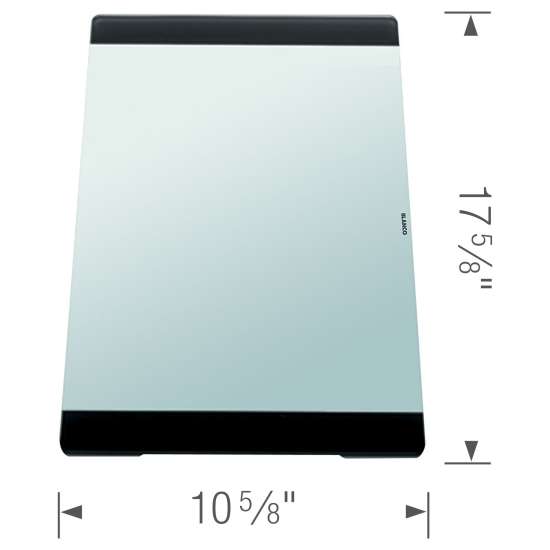 17.25-in L x 10.625-in W Glass Cutting Board in White