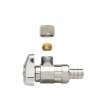 1/2in Crimp x 3/8in Comp Outlet 1/4-Turn Angle Stop