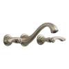Charlotte 65885LF-BNLHP Less Handles Wall Mount Lavatory Faucet in Brushed Nickel