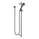 Hand Shower Package Includes Slide Bar, Hose, and Wall Supply in Matte Black