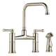 Deck Mounted Kitchen Faucet in Polished Nickel