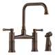 Deck Mounted Kitchen Faucet in Venetian Bronze