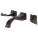 Two Handle Wall-Mount Lavatory Faucet in Venetian Bronze Finish, 1.2gpm Flow Rate