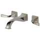 Two Handle Wall-Mount Lavatory Faucet in Polished Nickel Finish, 1.2gpm Flow Rate