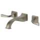 Two Handle Wall-Mount Lavatory Faucet in Brushed Nickel Finish, 1.2gpm Flow Rate