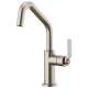Bar Faucet with Angled Spout and Industrial Handle in Stainless Finish