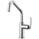 Bar Faucet with Angled Spout and Industrial Handle in Chrome Finish