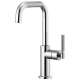Bar Faucet with Square Spout and Knurled Handle in Chrome Finish