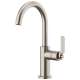 Bar Faucet with Arc Spout and Industrial Handle in Stainless Finish
