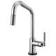 SmartTouch Pull-Down Faucet with Angled Spout and Knurled Handle in Chrome Finish