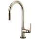 SmartTouch Pull-Down Faucet with Arc Spout and Industrial Handle in Polished Nickel Finish
