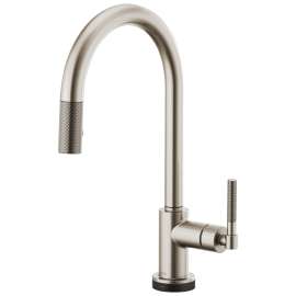 Litze SmartTouch Pull-Down Faucet With Arc Spout And Knurled Handle
