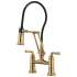 1.8 GPM Articulating Bridge Faucet in Polished Gold Finish
