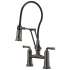 1.8 GPM Articulating Bridge Faucet in Luxe Steel Finish