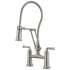 1.8 GPM Articulating Bridge Faucet with Finished Hose in Stainless Finish