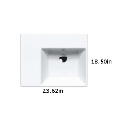 Up 60 Washbasin - Bowl on Right in White