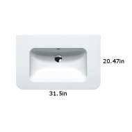 Up 80 Washbasin in White