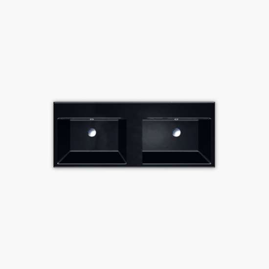 125 Series 49.22-in W x 19.69-in L Sink Black