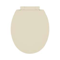 1400SC-106-A Plastic Round Slow-Close Toilet Seat in Bone