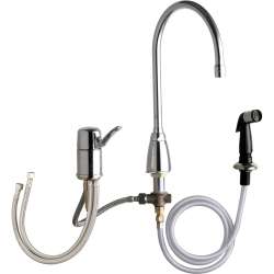 2304-ABCP Kitchen Faucet with Detached Single Lever Handle and Side Spray in Polished chrome