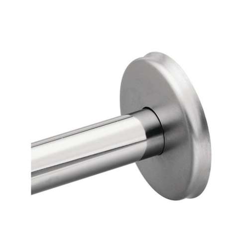 Satin 60in Shower Rod with Concealed Flanges in Satin Stainless Steel