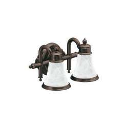 14in Wide 2 Light Bathroom Fixture in Oil Rubbed Bronze