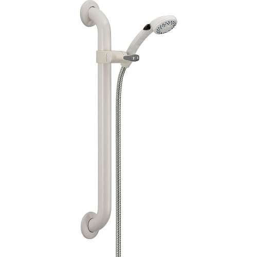 52002-UF Universal Adjustable Grab Bar 2-Setting Hand Shower in White