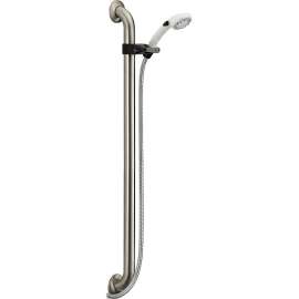 52003-DS Universal Adjustable Grab Bar 2-Setting Hand Shower in Brilliance Stainless