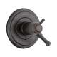 T17T097-RB Cassidy Dual Function Thermostatic Valve Trim with Integrated Volume Control Less Rough-in in Venetian Bronze