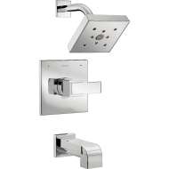 Bath and Shower Trim with H2Okinetic, Independent Volume Control and Monitor Valve Technologies in Polished Chrome