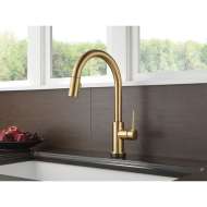 9159T-CZ-DST Trinsic Single Handle Pull-Down Kitchen Faucet with Touch2O Technology in Champagne Bronze
