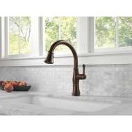 Single Handle Pull Down Kitchen Faucet in Venetian Bronze