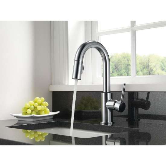 Trinsic 9959-AR-DST Single Handle Pull-Down Bar/Prep Faucet in Arctic Stainless