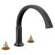 T2788-BLLHP Tetra Delta Tetra Roman Tub Trim, Matte Black