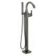 T4746-KS-PR-FL Trillian Delta Trillian Single Handle Floor Mount Tub Filler Trim, Lumicoat Black Stainless
