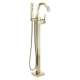 T4746-PN-PR-FL Trillian Delta Trillian Single Handle Floor Mount Tub Filler Trim, Lumicoat Polished Nickel