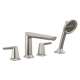 T4771-SS-PR Galeon Delta Galeon 4-Hole Roman Tub Trim with Hand Shower, Lumicoat Stainless