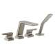 T4799-SS-PR Pivotal Delta Pivotal Roman Tub with Hand Shower Trim, Lumicoat Stainless